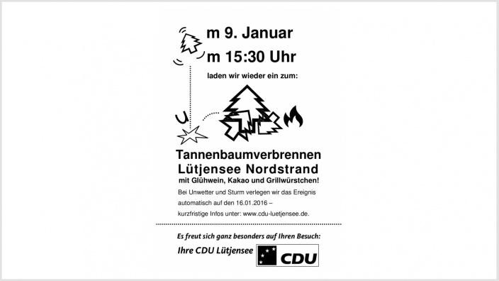 Tannenbaumverbrennen am 9. Januar 2016